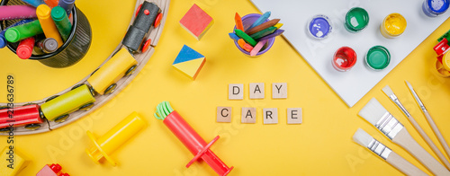 Foto Day care concept - toy and art supply
