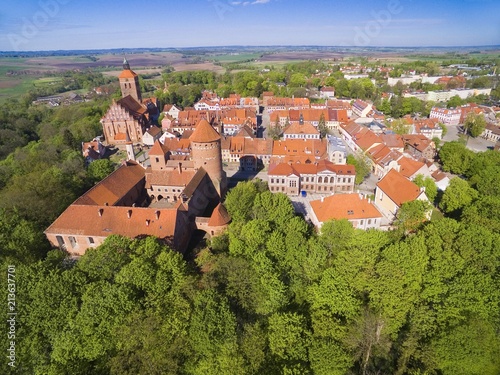 Aerial view of medieval Res...