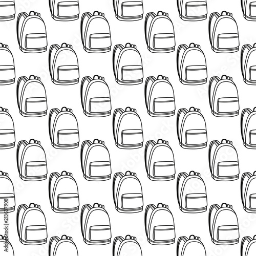 School Seamless Pattern Vector Illustration SCHOOL BAG WHITE Paper for Birthday and Party, Wall Decorations, Scrapbooking, Baby Book, Photo Albums and Card Print