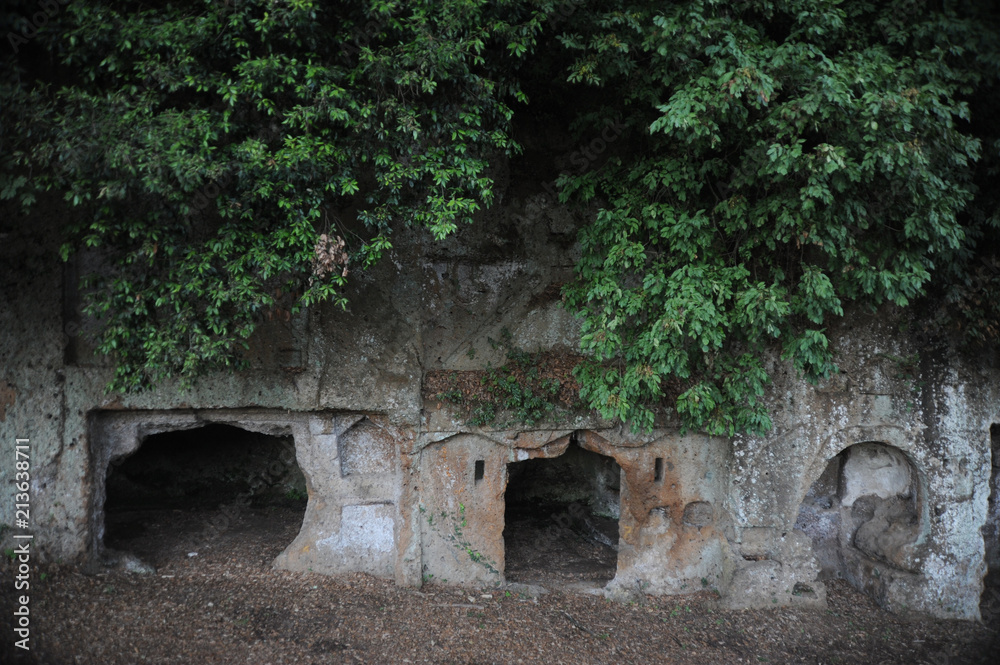 The amazing necropolis of Sutri near Rome is one of the best preserved Etruscan-Roman necropolis of the whole Tuscia, with different types of Etruscan tombs The amazing necropolis of Sutri near Rome is one of the best preserved Etruscan-Roman necropolis of the whole Tuscia, with different types of Etruscan tombs