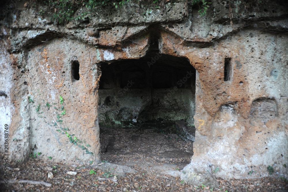 The amazing necropolis of Sutri near Rome is one of the best preserved Etruscan-Roman necropolis of the whole Tuscia, with different types of Etruscan tombs The amazing necropolis of Sutri near Rome is one of the best preserved Etruscan-Roman necropolis of the whole Tuscia, with different types of Etruscan tombs