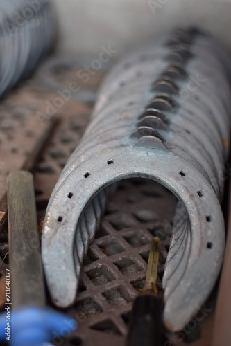 A blacksmith's and farrier tools photo