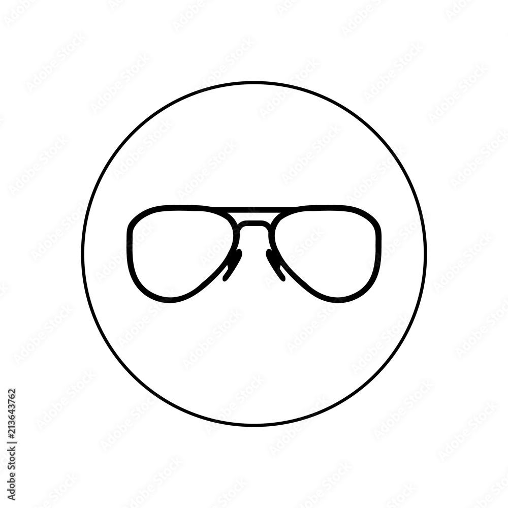Glasses logo, icon