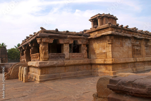 Lad Khan temple, Aihole, Bagalkot, Karnataka. Kontigudi group of temples. This is the oldest temple of Aihole. photo