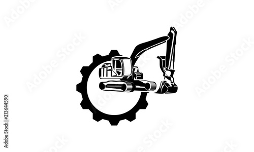 Heavy equipment repair logo