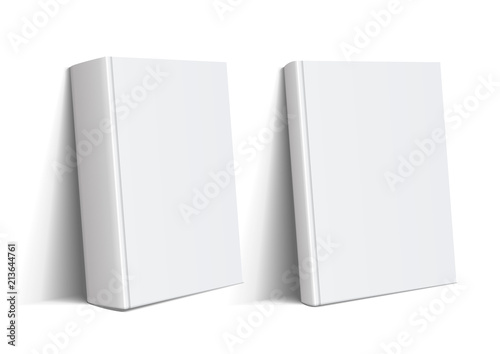 Thick and thin books of white color.