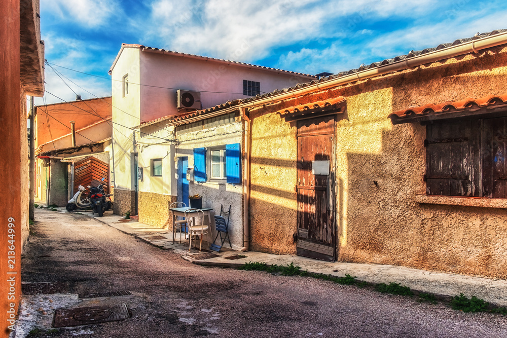 Marseille, France, March 2018, house in the old part of the city by the coast Marseille, France, March 2018, house in the old part of the city by the coast