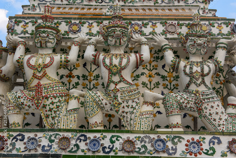 Fototapeta premium Detail of Wat Pho Temple in Bangkok, Thailand