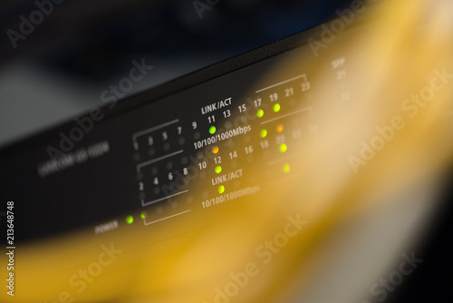 LED-Anzeigen von Netzwerk Switch