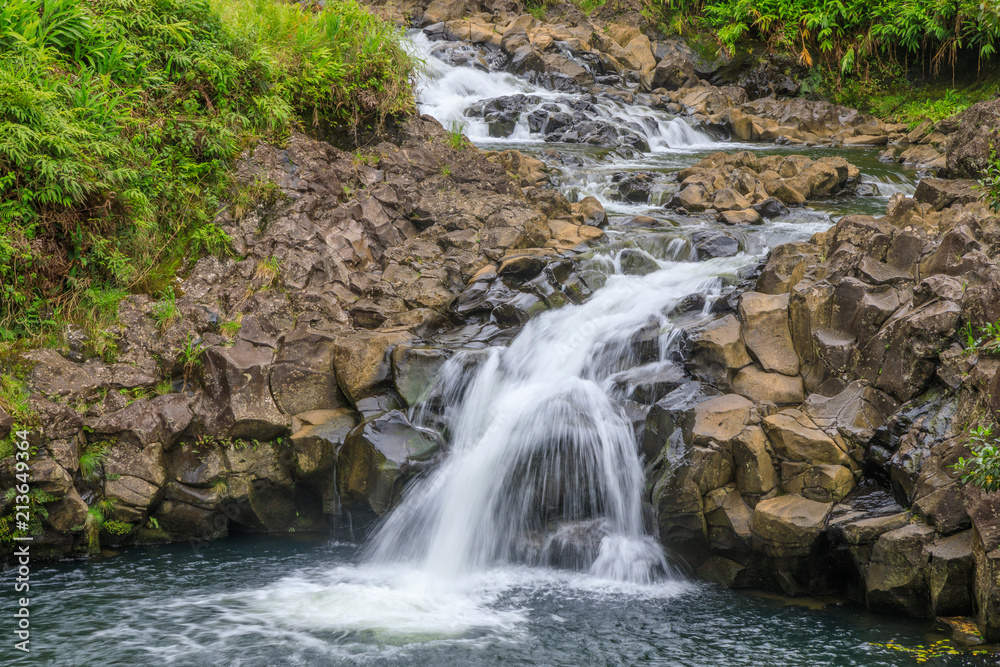 Naklejka premium Scenic Waterfall Near Hana Maui