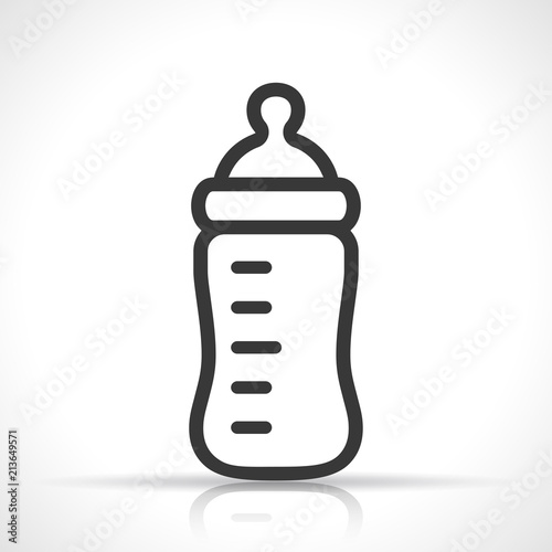 baby bottle on white background