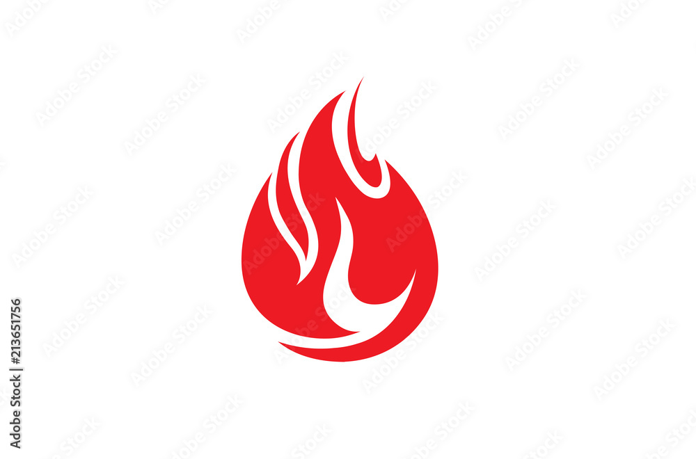 Flaming Fire Logo Design Illustration Flaming Fire Logo Design Illustration