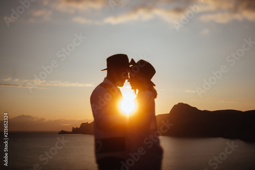 love story on sunset photo