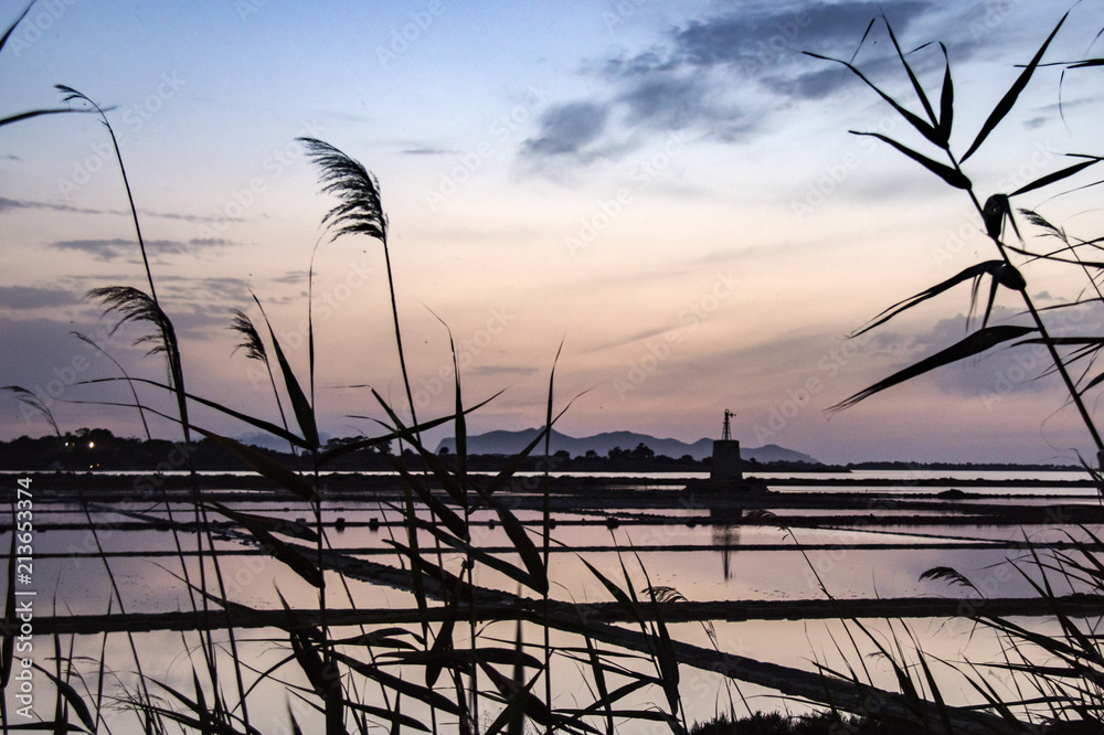 Obraz premium Sea salt flats in Sicily