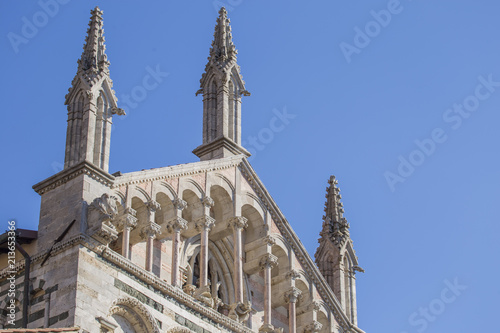 Wallpaper Mural image with detail of the gable of the Cathedral of San Cerbone in Marina Marittima Tuscany Italy Torontodigital.ca