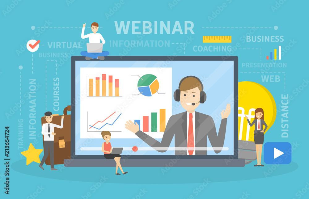 Webinar concept illustration Webinar concept illustration