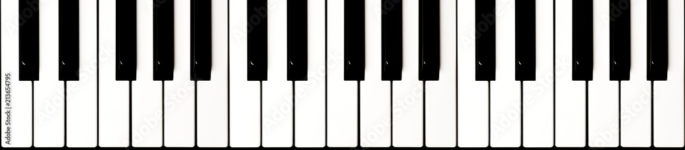 Obraz premium Black and white piano keys