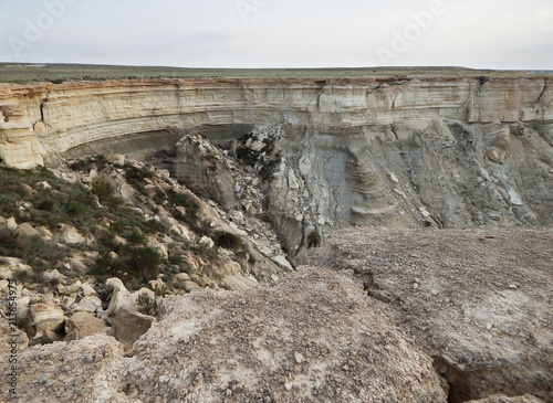 Steppe rocks. Cavity. photo