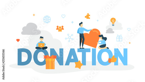 Donation concept illustration