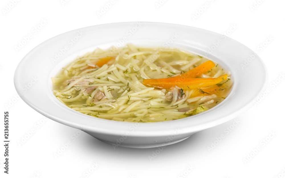 bowl of chicken noodle soup bowl of chicken noodle soup