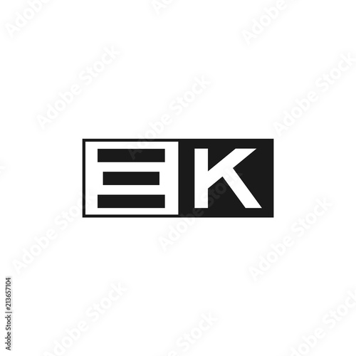 Initial Letter EK Logo Template Design