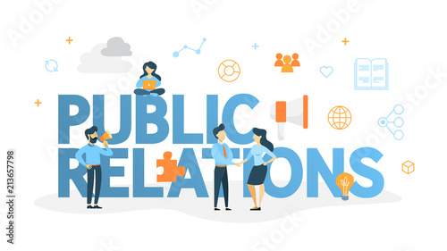 Public relations concept illustration