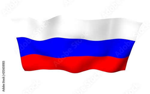 Free Download Waving flag of the Russian Federation. The National. State symbol of the Russia. 3D illustration - GFXLoad