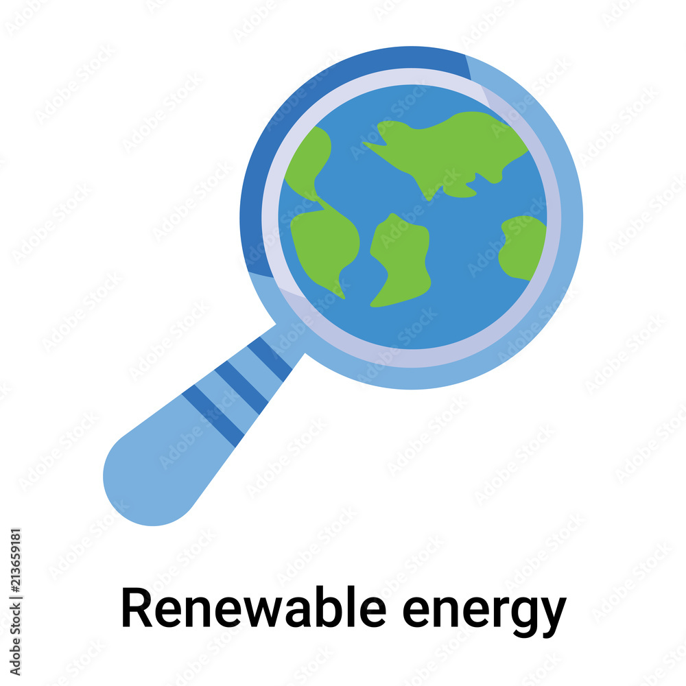 Renewable energy icon vector sign and symbol isolated on white background, Renewable energy logo concept Renewable energy icon vector sign and symbol isolated on white background, Renewable energy logo concept