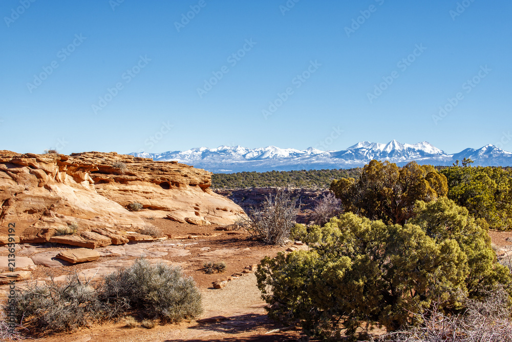 La Sal Mountains As Seen From Canyonlands
