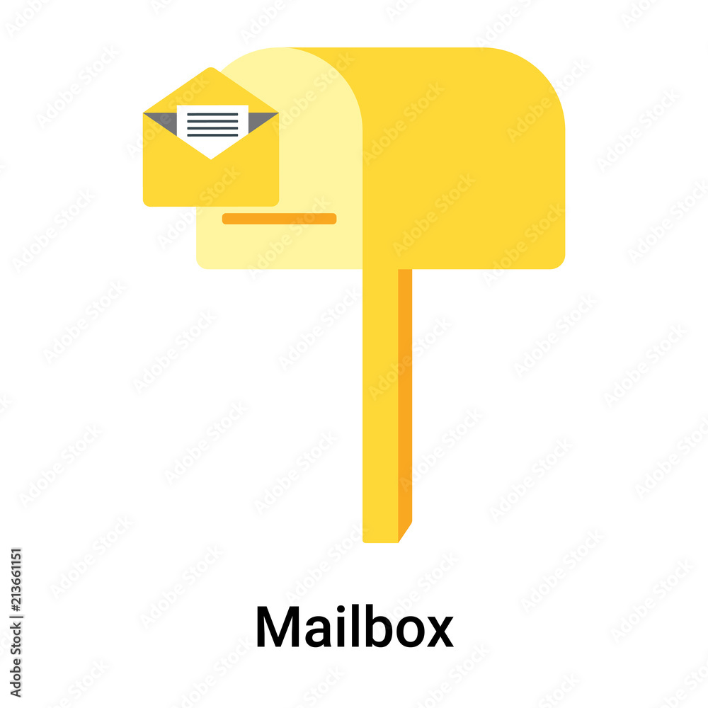 Mailbox icon vector sign and symbol isolated on white background, Mailbox logo concept Mailbox icon vector sign and symbol isolated on white background, Mailbox logo concept