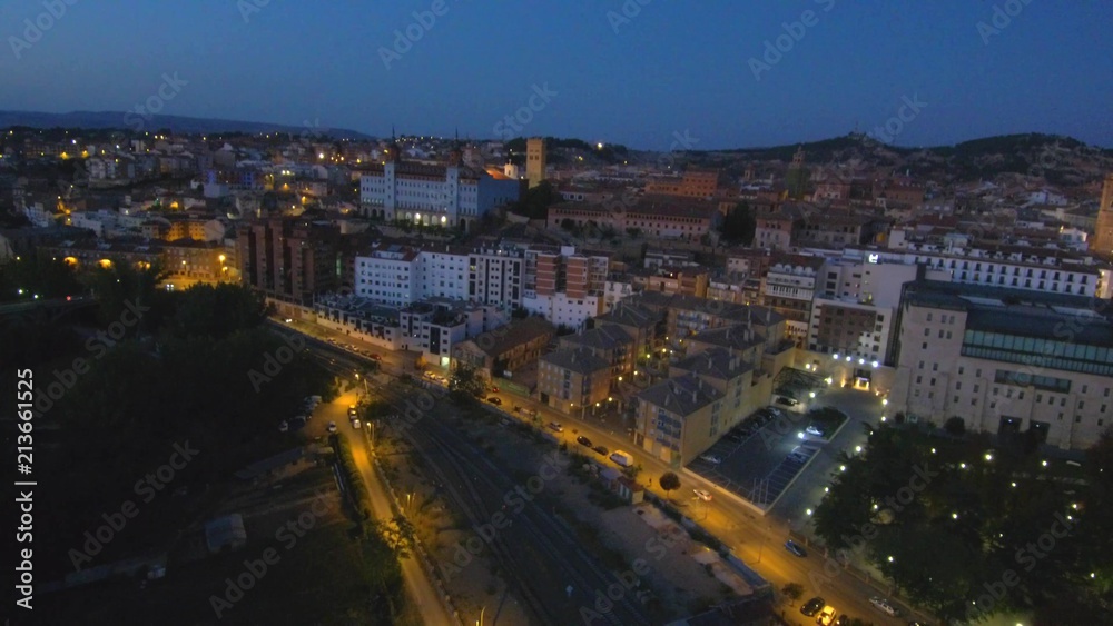 Teruel desde drone. Ciudad de Aragon, España desde el aire