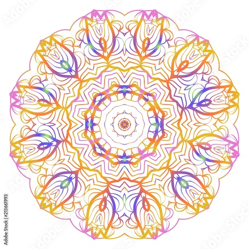 Gold Mandala. Vintage decorative elements. Hand drawn background. vector illustration.
