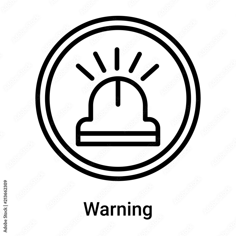Warning icon vector sign and symbol isolated on white background, Warning logo concept Warning icon vector sign and symbol isolated on white background, Warning logo concept