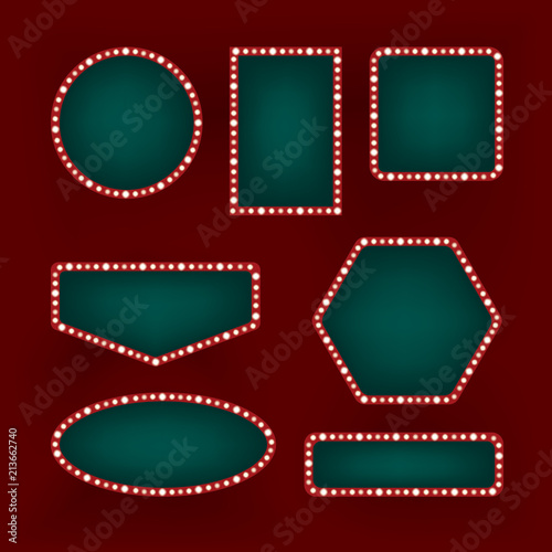 Set of vintage retro frames