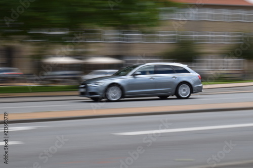 Car in motion 