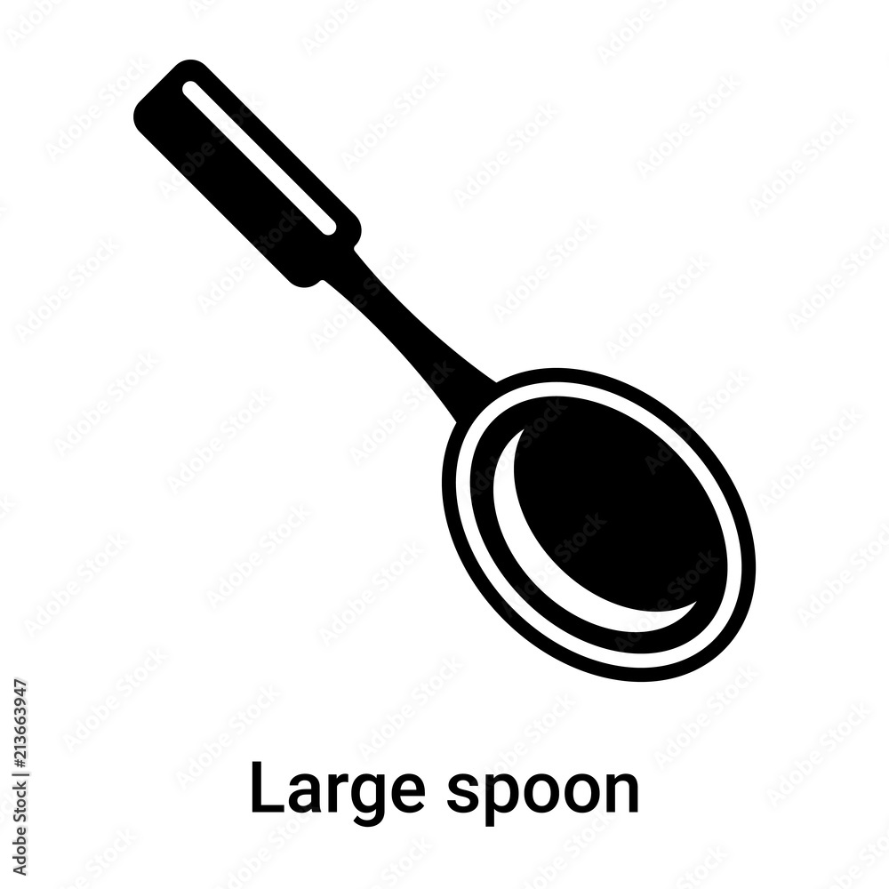 Large spoon icon vector sign and symbol isolated on white background, Large spoon logo concept Large spoon icon vector sign and symbol isolated on white background, Large spoon logo concept
