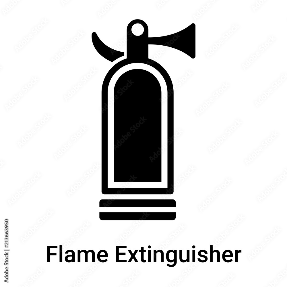 Flame Extinguisher icon vector sign and symbol isolated on white background, Flame Extinguisher logo concept Flame Extinguisher icon vector sign and symbol isolated on white background, Flame Extinguisher logo concept