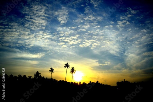 The sunrise at Bangalore