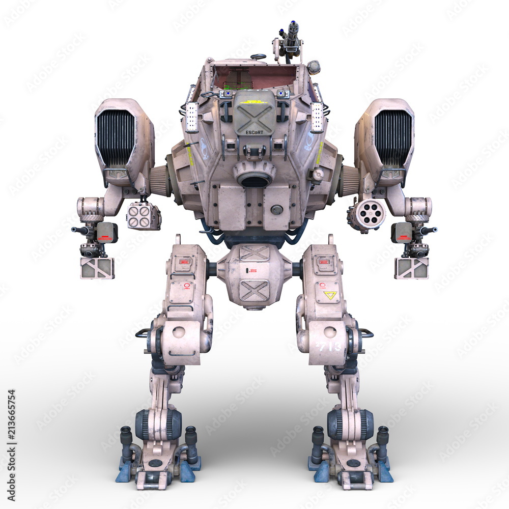 Naklejka premium 戦闘ロボット