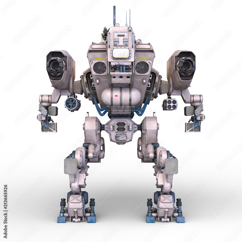 Naklejka premium 戦闘ロボット