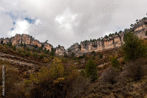 Autumnal landscape near Uña in Cuenca, Spain