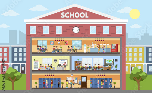 School building interior