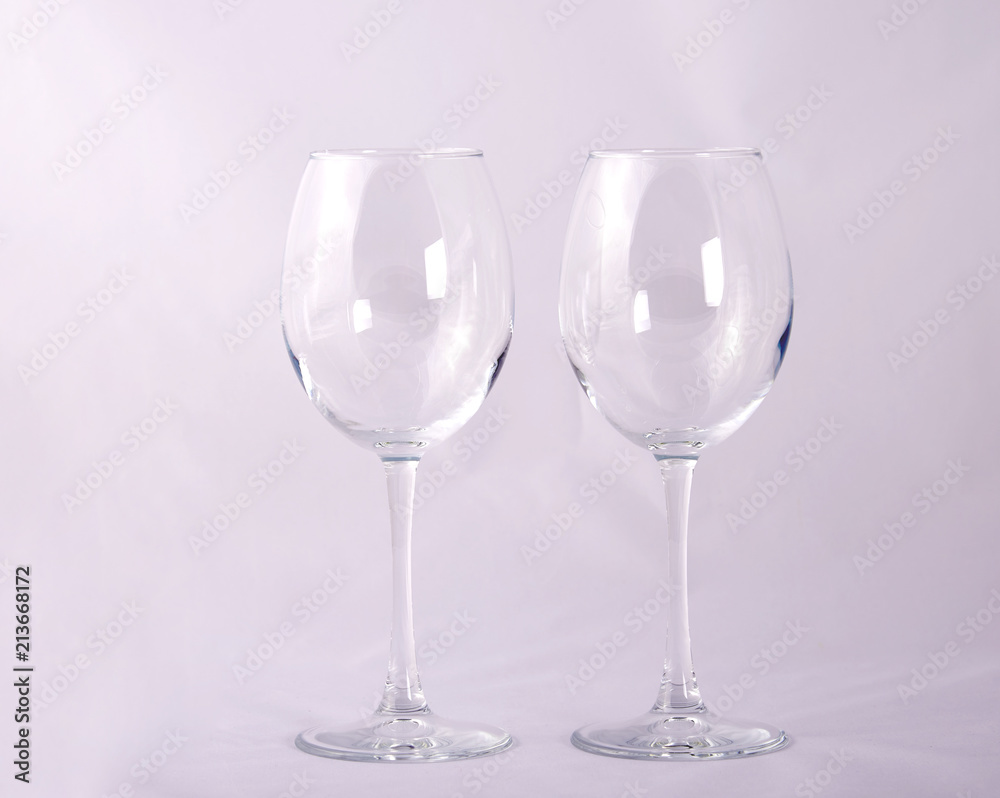two transparent empty glasses two transparent empty glasses