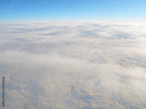 Blue sky over the clouds