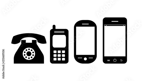 Phone evolution vector icon