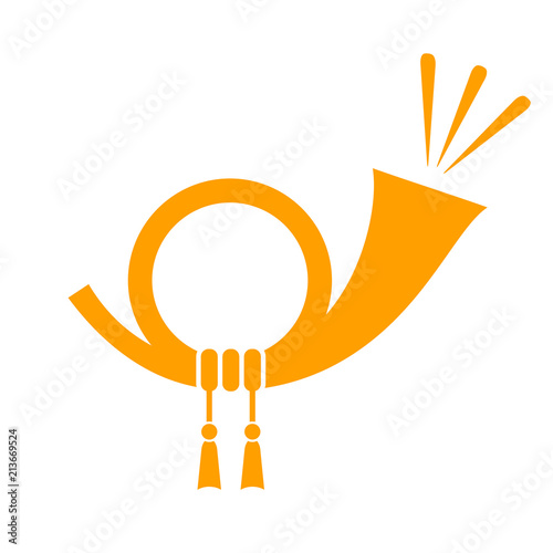 Postal horn vector icon