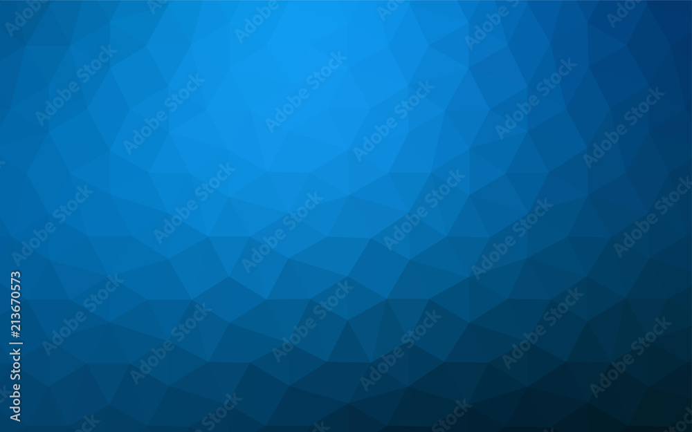 Dark BLUE vector shining triangular backdrop. Dark BLUE vector shining triangular backdrop.