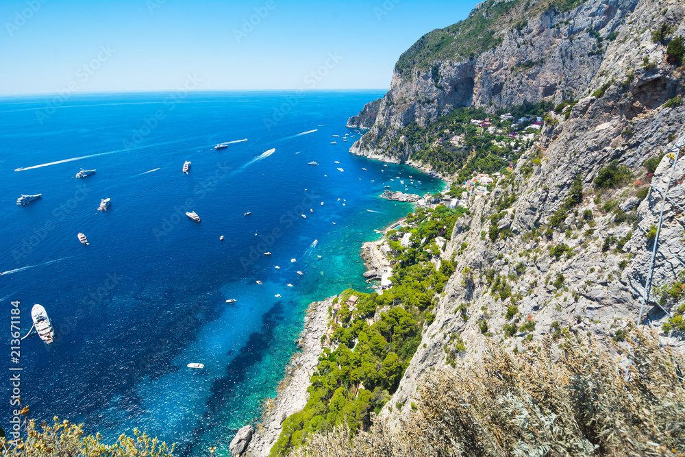 Beauriful summer day in Capri island, Italy
