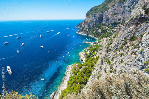 Beauriful summer day in Capri island, Italy