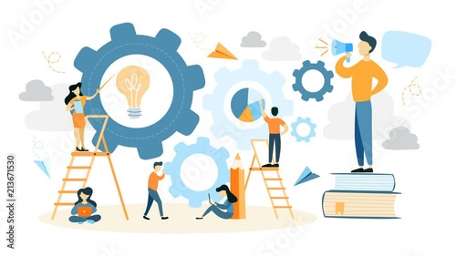 Teamwork concept animation